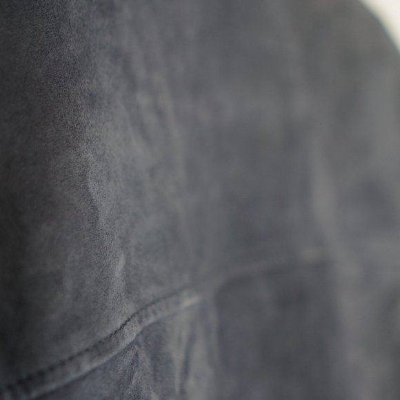 Suede Blue/Grey Shirt Jacket - Picture 7 of 10